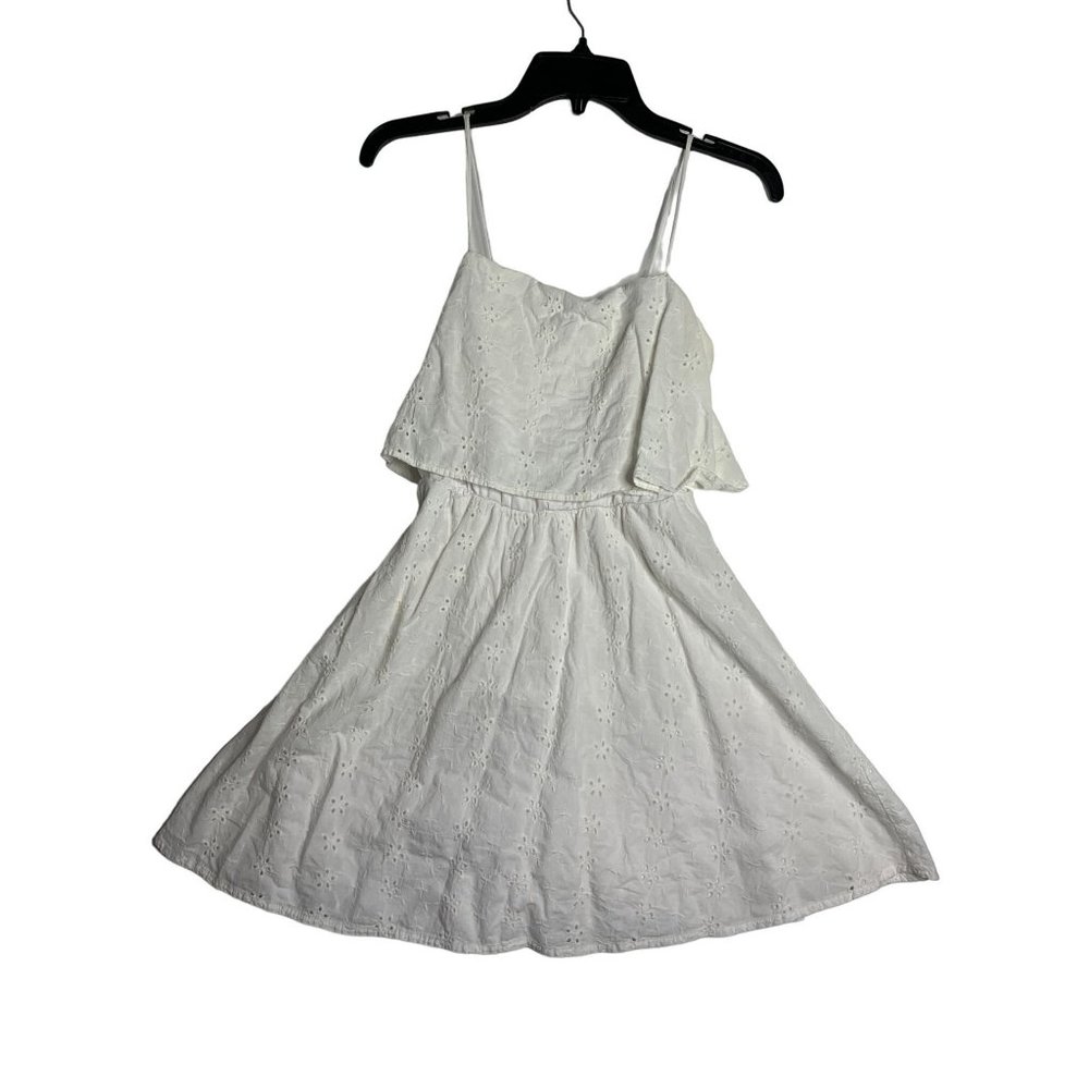 Charlotte Russe Dress Fit Flare White Floral Off Shoulder Juniors Size Small